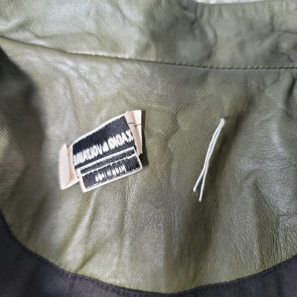 Zadig & Voltaire Olive Leather Jacket - Picture 13 of 14